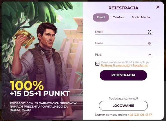 allright casino rejestracja